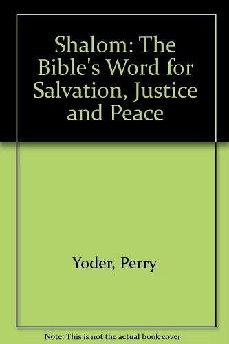 Cover Art for 9780340502907, Shalom by Perry Yoder