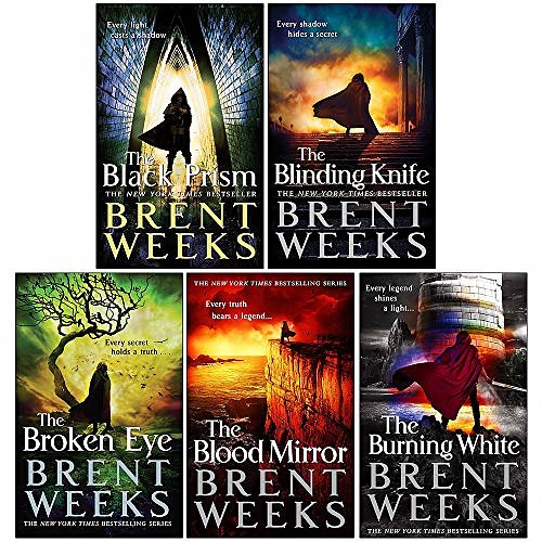 Cover Art for 9789123917570, Lightbringer Series 5 Books Collection Set By Brent Weeks (The Black Prism, The Blinding Knife, The Broken Eye, The Blood Mirror, The Burning White [Hardcover]) by Brent Weeks