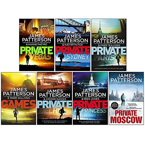 James Patterson Private Series Books 9 - 15 Collection Set (Private Vegas, Private Sydney, Private Paris, The Games, Private Delhi, Private Princess & Private Moscow)