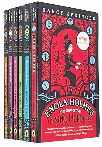 Cover Art for 9789124105631, Enola Holmes Mystery Series 6 Books Collection Set Nancy Springer (The Case of the Missing Marquess, Left-Handed Lady, Bizarre Bouquets, Peculiar Pink Fan, Cryptic Crinoline, Gypsy Goodbye) by Nancy Springer