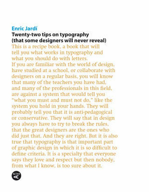 Cover Art for 9788496540927, Twenty-two Tips on Typography by Enric Jardi