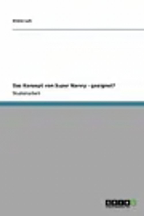 Cover Art for 9783640193462, Das Konzept Von Super Nanny - Geeignet? by Diane Luh