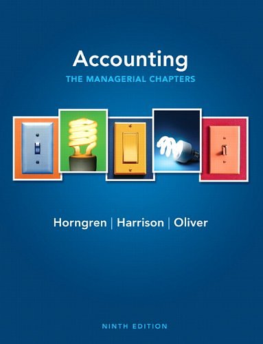 Cover Art for 9780132569040, Accounting, Chapters 14-24 (Managerial Chapters) by Charles T. Horngren