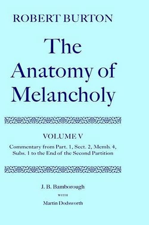 Cover Art for 9780198184850, Robert Burton: The Anatomy of Melancholy Volume V.( Oet ) by Robert Burton