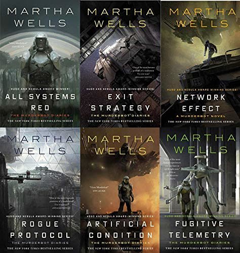 Cover Art for B084RK3H77, The Murderbot Diaries Collection 6 hardcover book set (All Systems Red, Artificial Condition, Rogue Protocol, Exit Strategy,Network Effect, Fugitive Telemetry) by Wells Martha