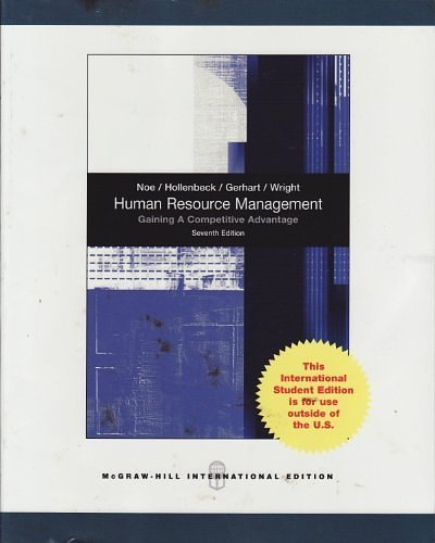 Cover Art for 9780071314091, Human Resource Management by Raymond Noe, John Hollenbeck, Barry Gerhart, Patrick Wright