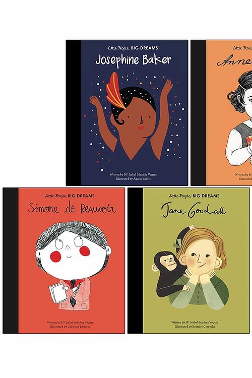 Cover Art for 9789123984497, Little People Big Dreams Series 4 Collection Books Set Book 16 To 20 (Josephine Baker, Anne Frank, Simone de Beauvoir, Jane Goodall, L. M. Montgomery) by Maria Isabel Sanchez Vegara
