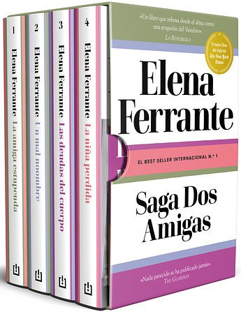 2 editions of Saga Dos amigas (La amiga estupenda | Un mal nombre | Las deudas del cuerpo | La niña perdida) by Elena Ferrante