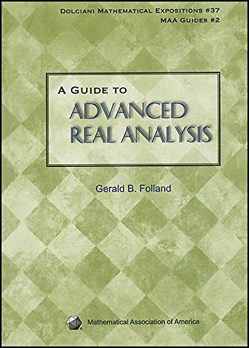 Cover Art for 9780883853436, A Guide to Advanced Real Analysis by Gerald B. Folland