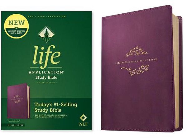 Cover Art for 9781496455185, NLT Life Application Study Bible, Third Edition (Red Letter, LeatherLike, Purple) by Tyndale (creator)